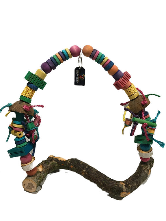 Huge Swing for the Large Parrots (25" X 32")