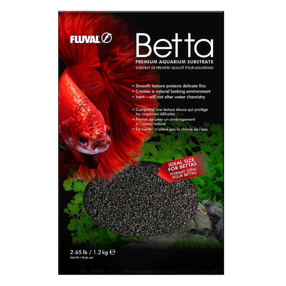 Fluval Betta Substrate, Black 1.2kg (2.65lb)