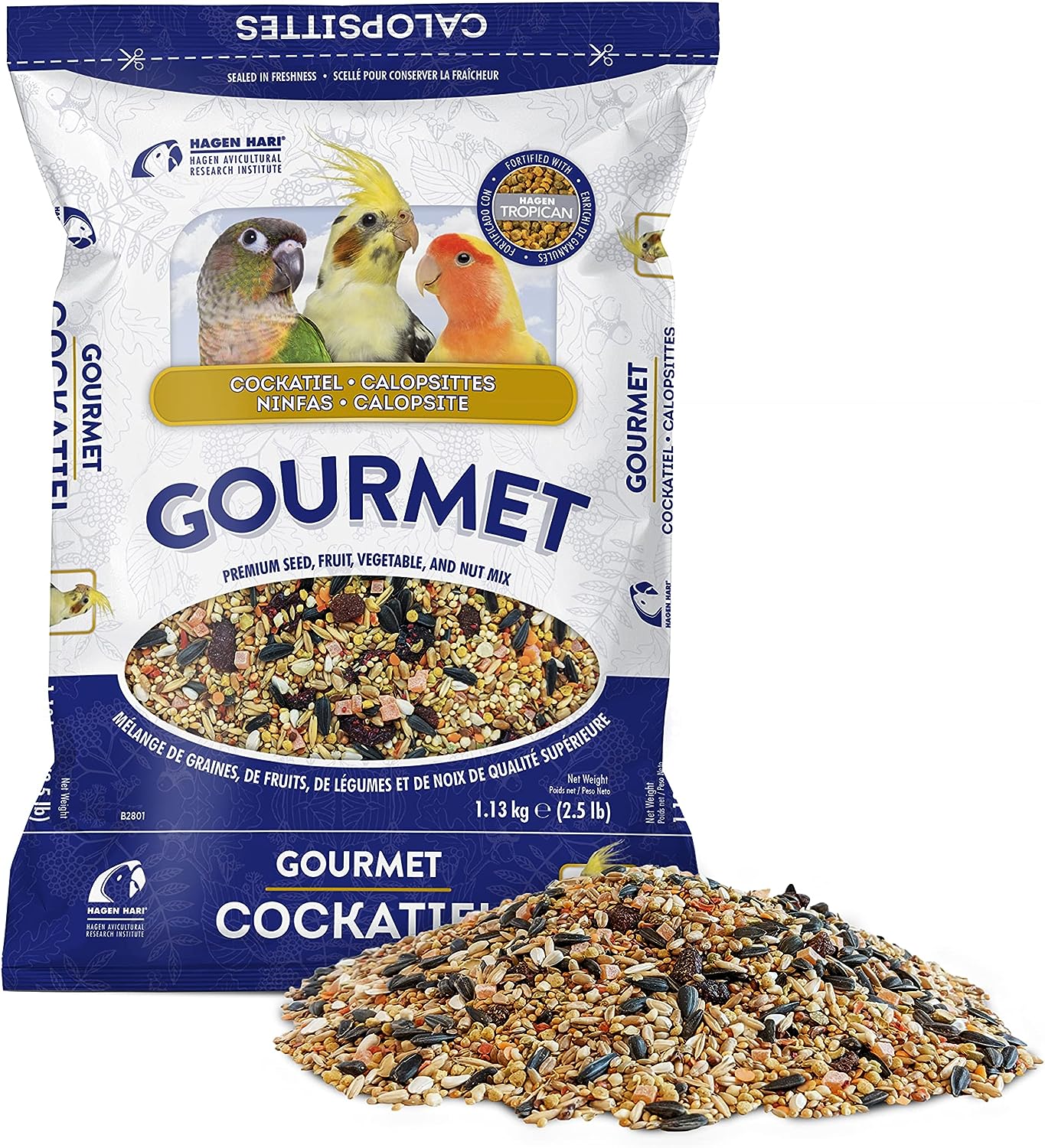 Hagen Gourmet Seed Mix for Cockatiels and Small Hookbills