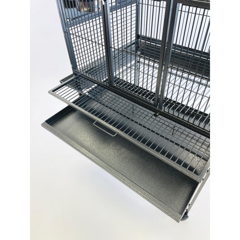 32X23" PLAY TOP PARROT CAGE WITH ROLLING STAND