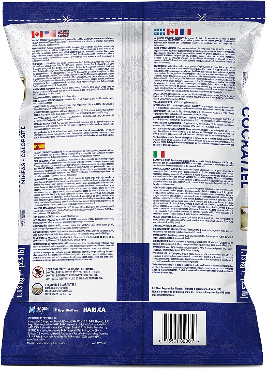 Hagen Gourmet Seed Mix for Cockatiels and Small Hookbills