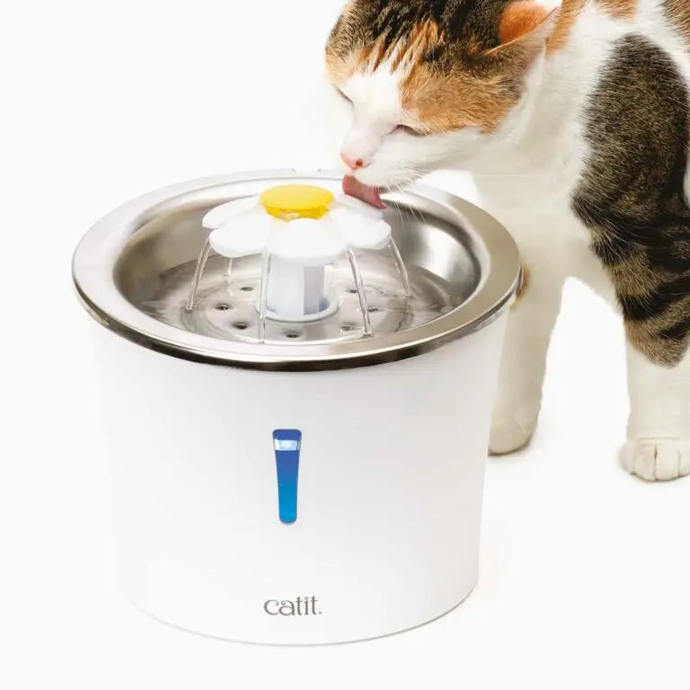 Catit Flower Fountain, Stainless Steel, 3L (100oz)