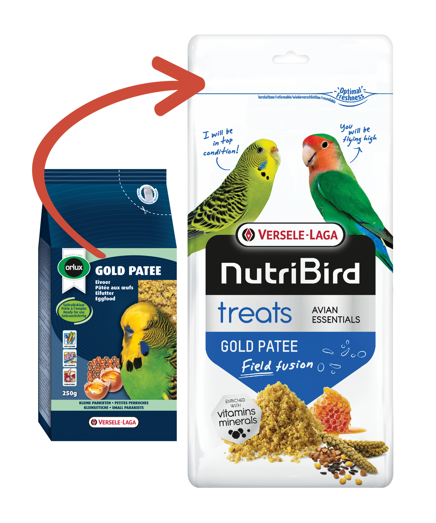 Orlux Versele-Laga Treats Gold Patee Field Fusion