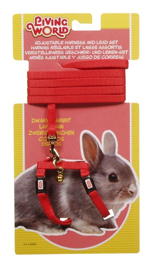 Living World Harness and Lead Set for Dwarf Rabbits, 1.2m (4ft) Lead