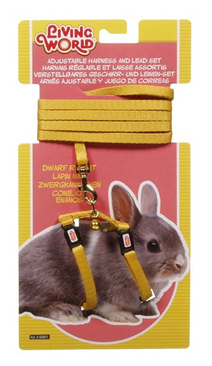 Living World Harness and Lead Set for Dwarf Rabbits, 1.2m (4ft) Lead