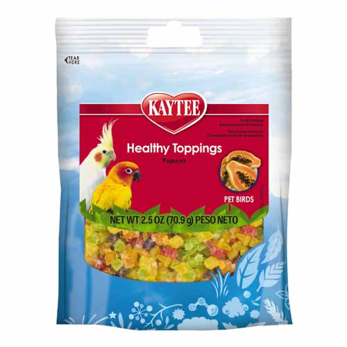 Kaytee Healthy Toppings Papaya Treat Bits for All Pet Birds