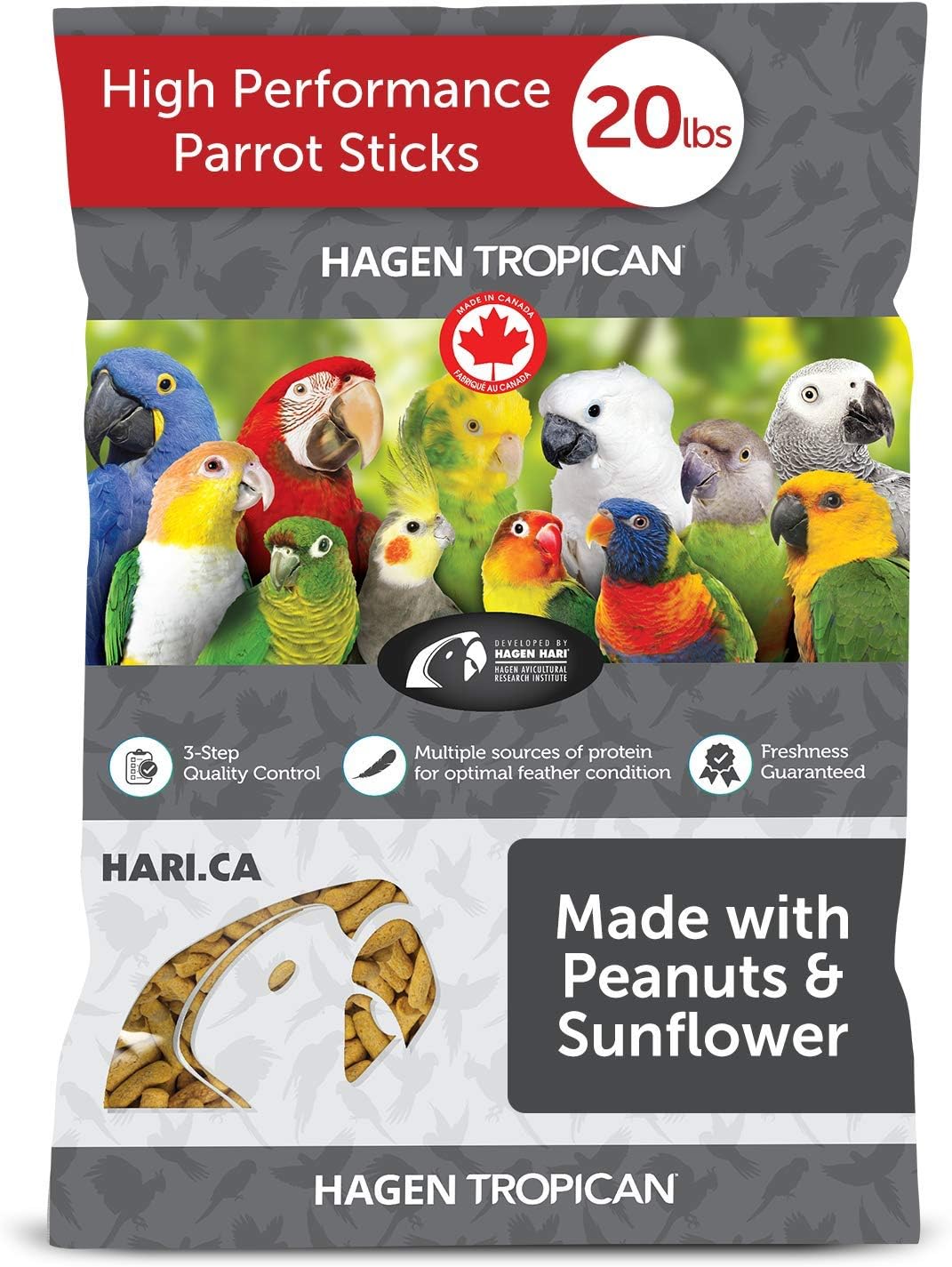 HARI Tropican High Performance Formula Parrot Food Sticks