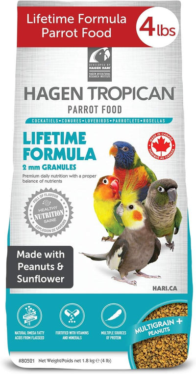 HARI Tropican Lifetime Formula Parrot Food, 2 mm Granules