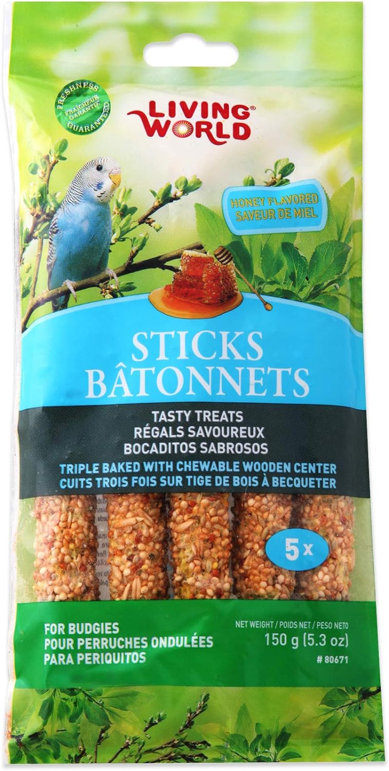 Living World Budgie Treat Sticks, Honey Flavour