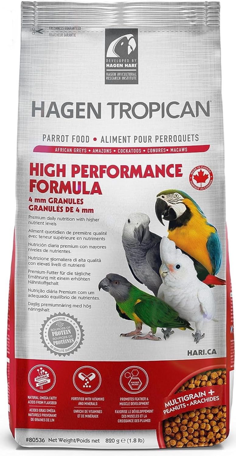 HARI Tropican High Performance Formula Parrot Food, 4 mm Granules