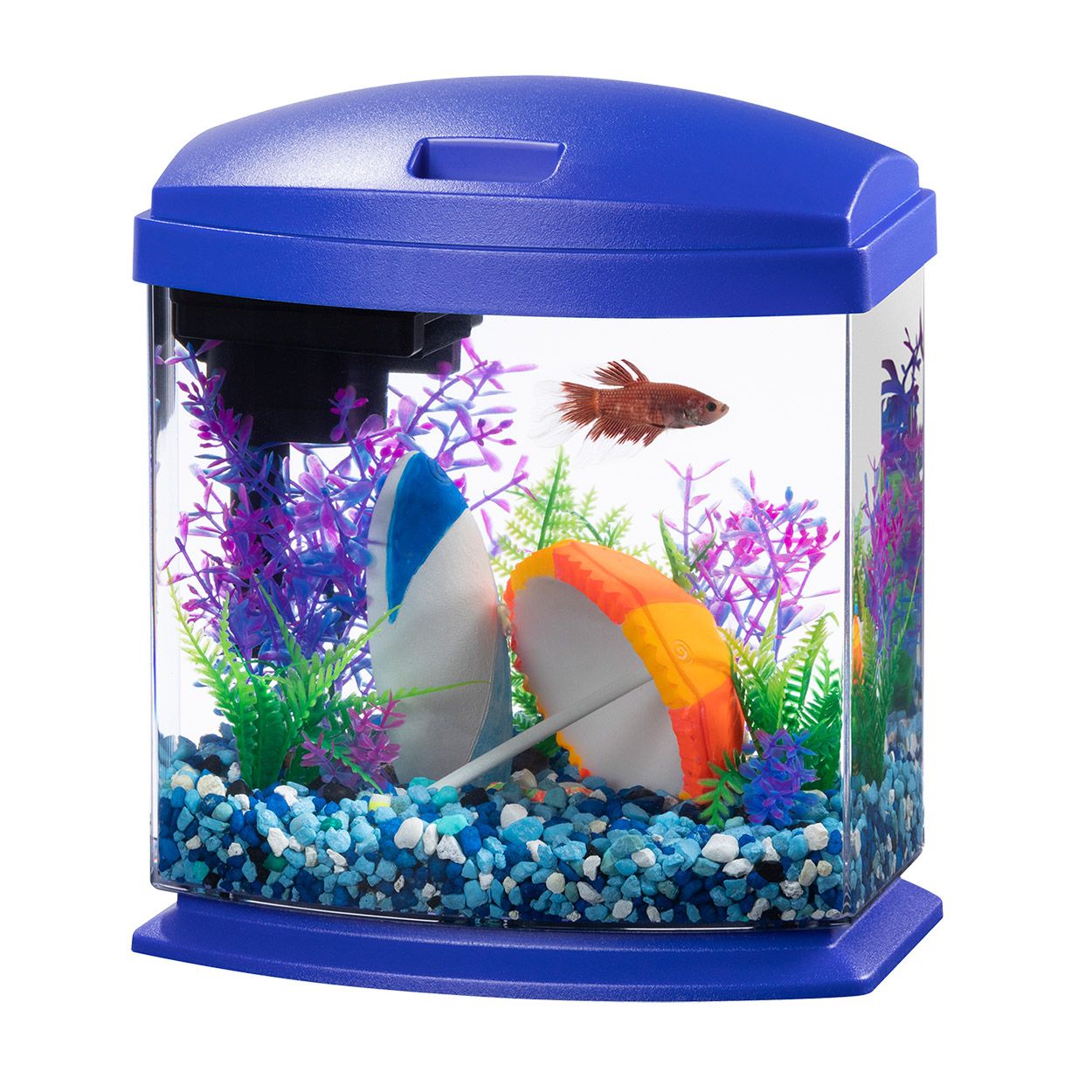 -Aqueon MiniBow LED SmartClean Aquarium 1Gal