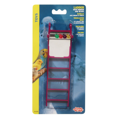 Living World Plastic Ladder with Mirror and Beads