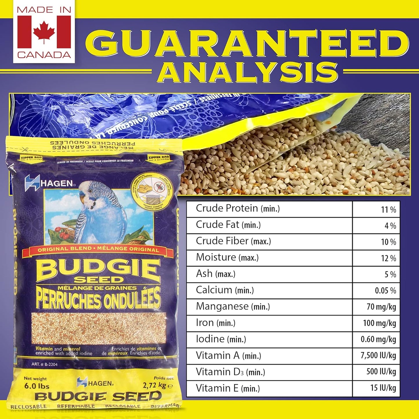 Hagen Budgie Staple VME Seed