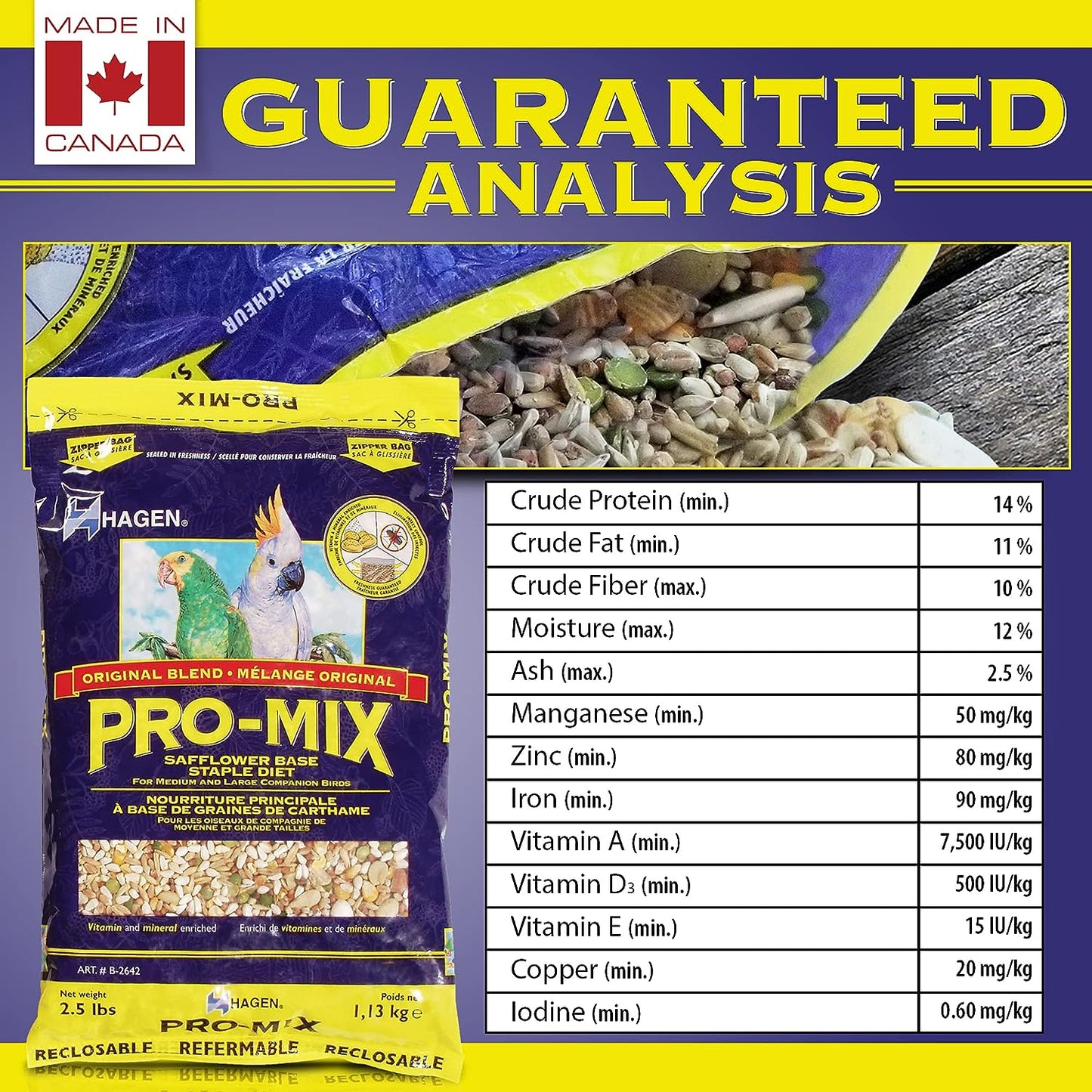 Hagen Staple VME Pro-Mix for Medium and Large Parrots
