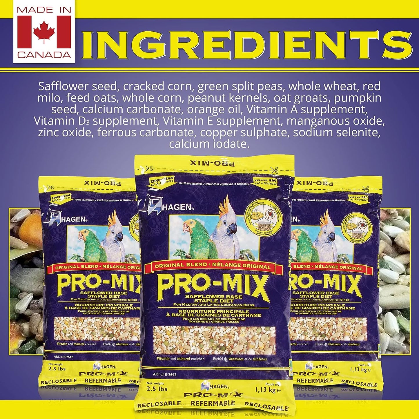 Hagen Staple VME Pro-Mix for Medium and Large Parrots