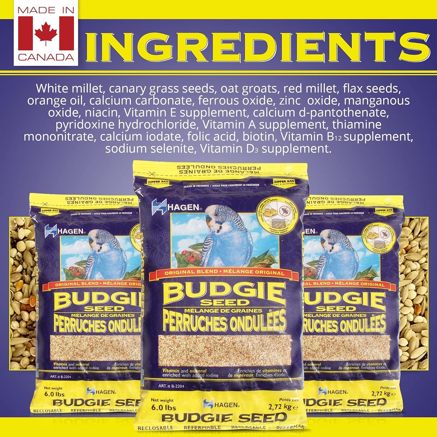 Hagen Budgie Staple VME Seed
