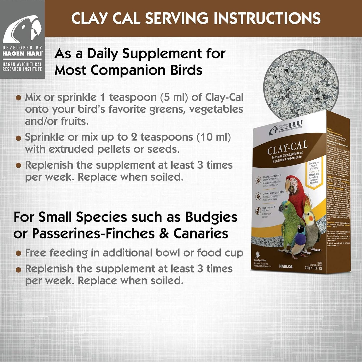 HARI Clay-Cal Calcium Enriched Clay Supplement