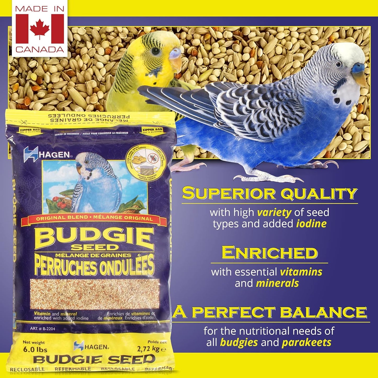 Hagen Budgie Staple VME Seed