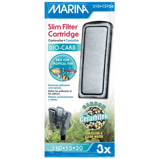 Marina Bio Carb Cartridge for Slim Filters - 3 pack (S10, S15, S20)