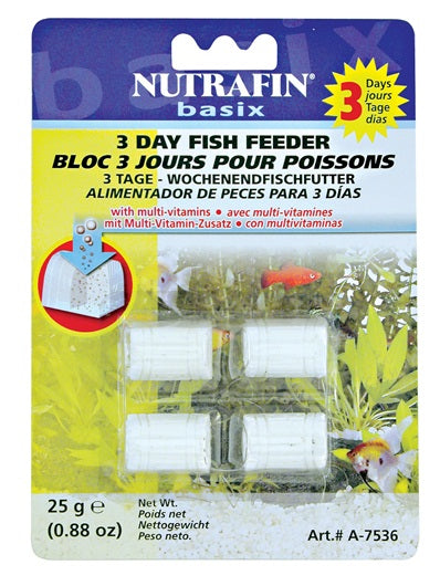 Nutrafin basix 3-Day Feeder, 4 Blocks