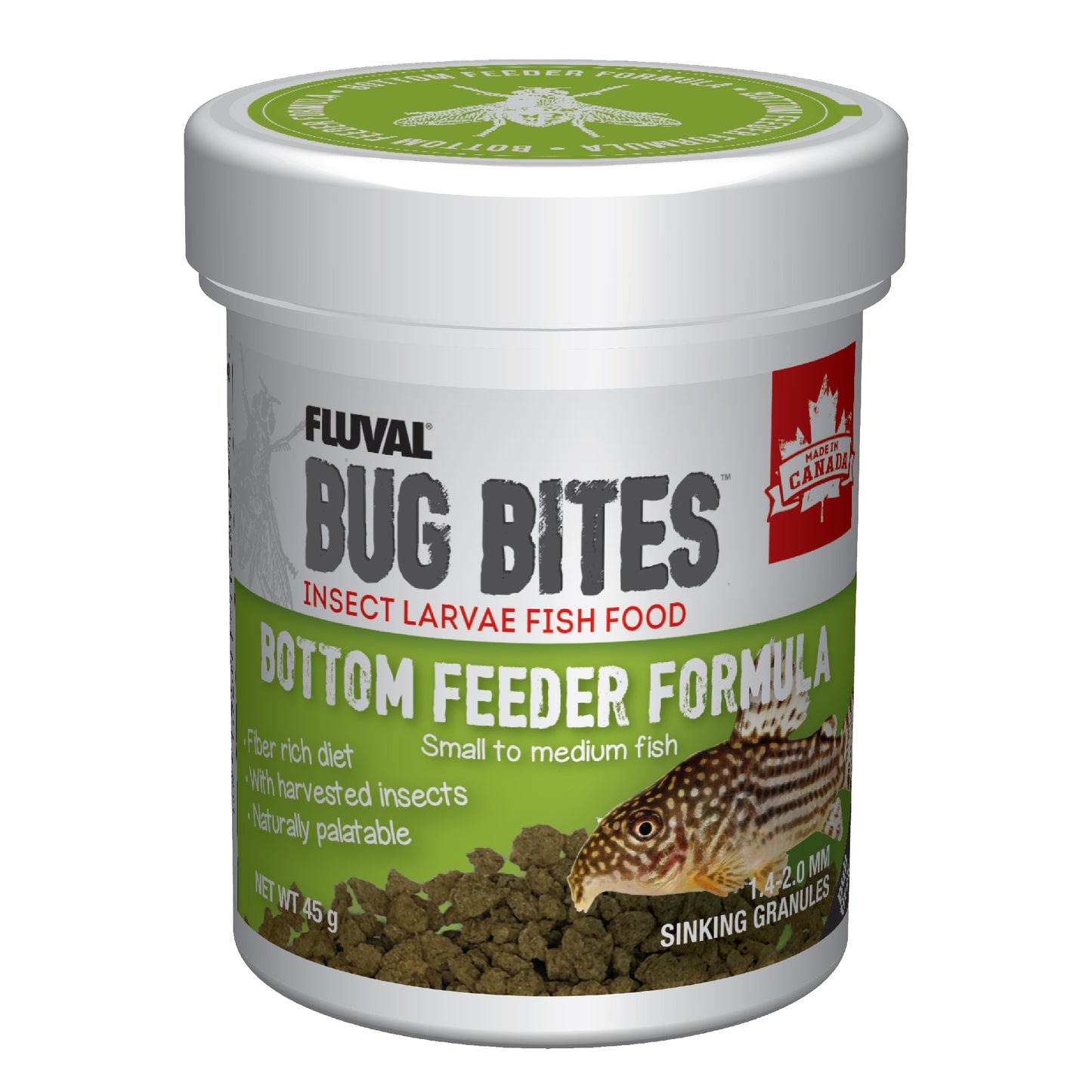 Fluval Bug Bites Bottom Feeder Formula - 1.4-1.6 mm granules - 45 g