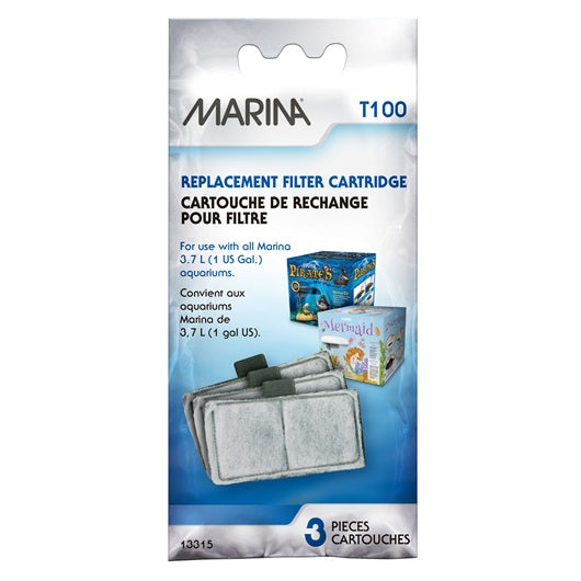 Marina T100 Replacement 3.7L (1 US Gal) Aquarium Filters
