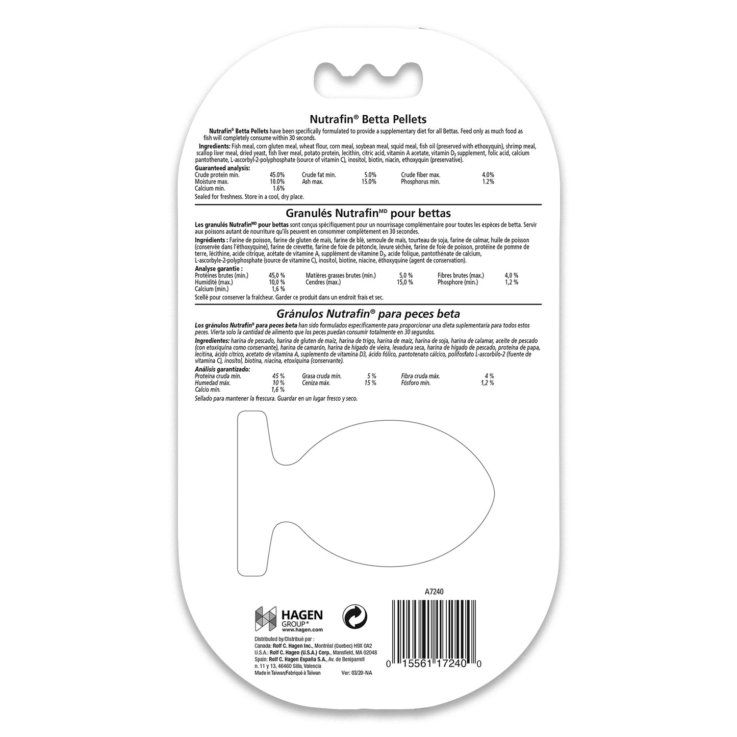 Nutrafin basix Betta Pellets 12g (0.4oz)