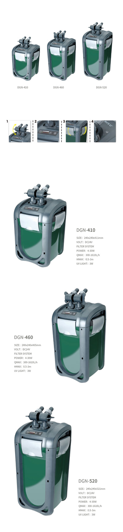 BOYU Canister Filter