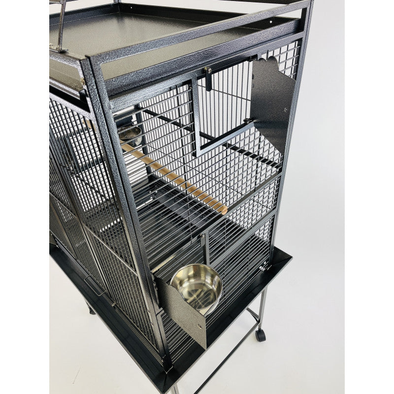 32X23" PLAY TOP PARROT CAGE WITH ROLLING STAND