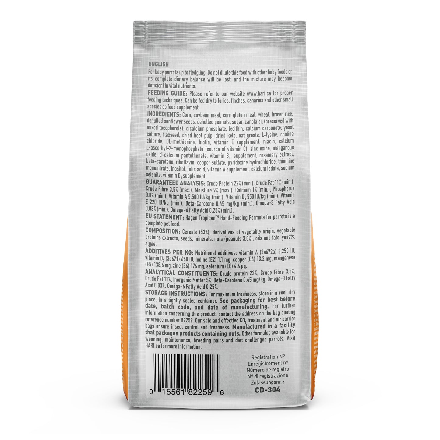 HARI Tropican Hand-Feeding Formula Parrot Food