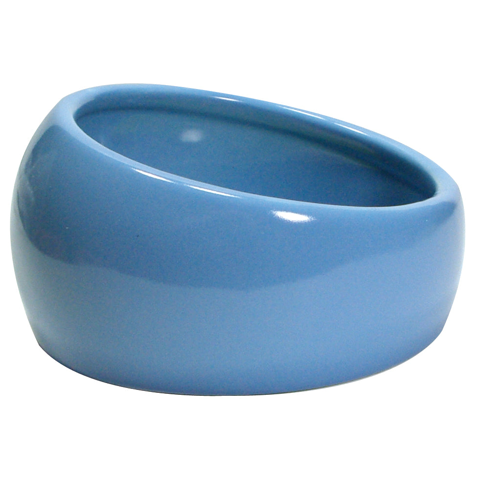 Living World Ergonomic Dish - Large - 420 mL (14.78 oz) - Blue/Ceramic