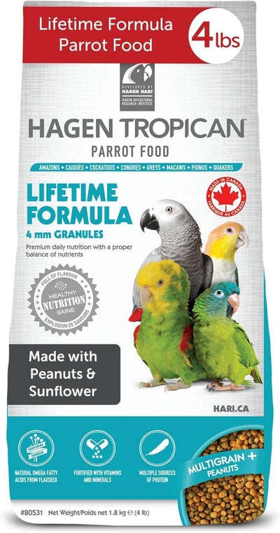 HARI Tropican Lifetime Formula Parrot Food, 4 mm Granules
