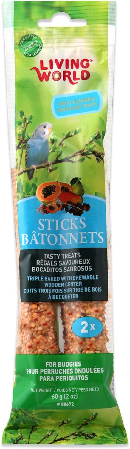 Living World Budgie Treat Sticks, Honey Flavour