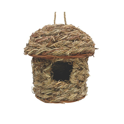 Living World Outdoor Bird Nest - Orchard Grass - Hut - 14 cm x 14 cm x 18 cm (5.5" x 5.5" x 7" in)