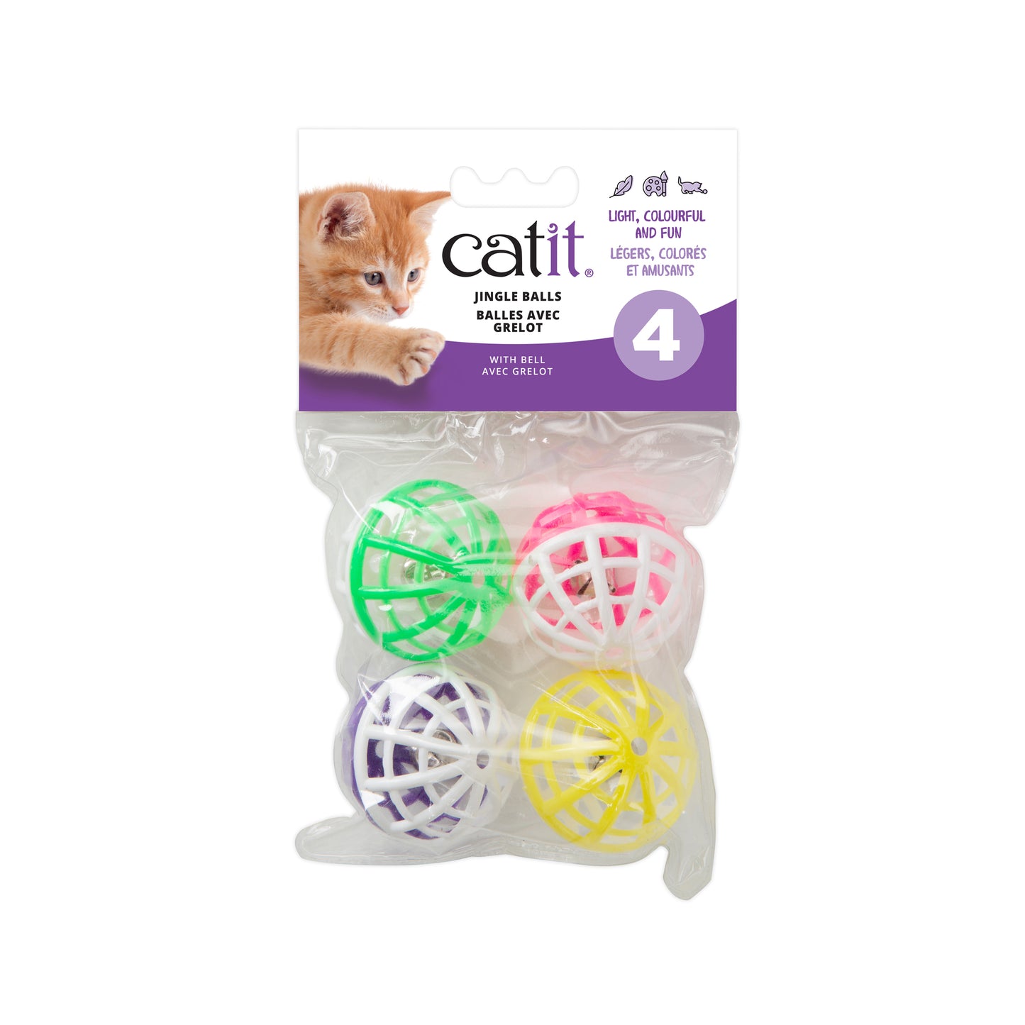 Catit Jingle Balls with Bells - 4 pack