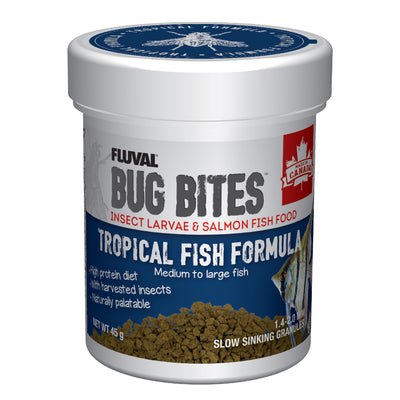 Fluval Bug Bites Tropical Fish Formula - M to L - 45g