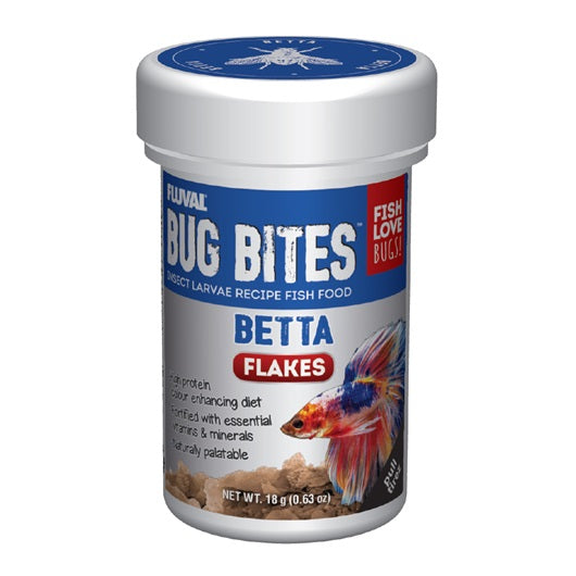 Fluval Bug Bites Betta Flakes - 18 g (0.63 oz)