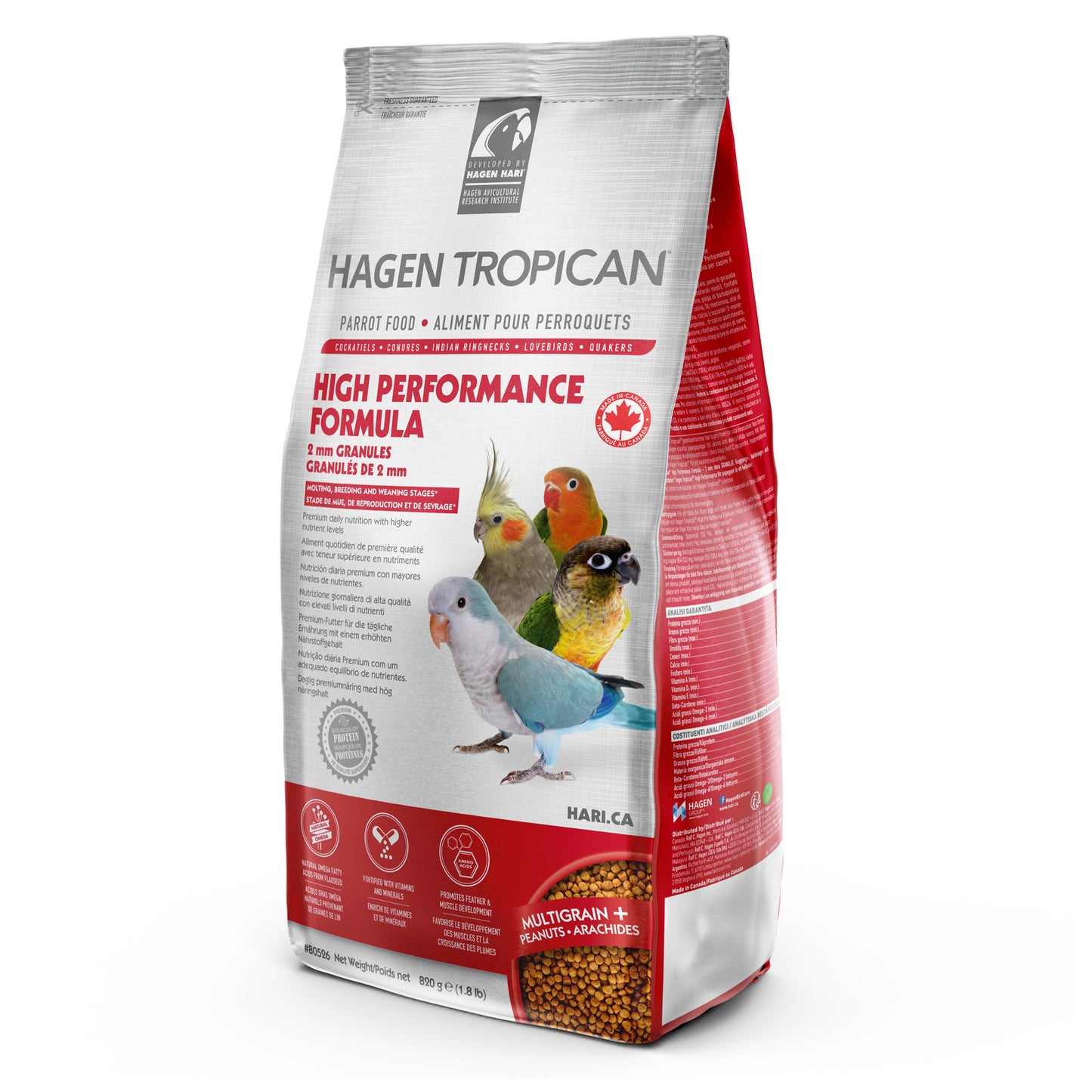 HARI Tropican High Performance Formula Parrot Food, 2 mm Granules