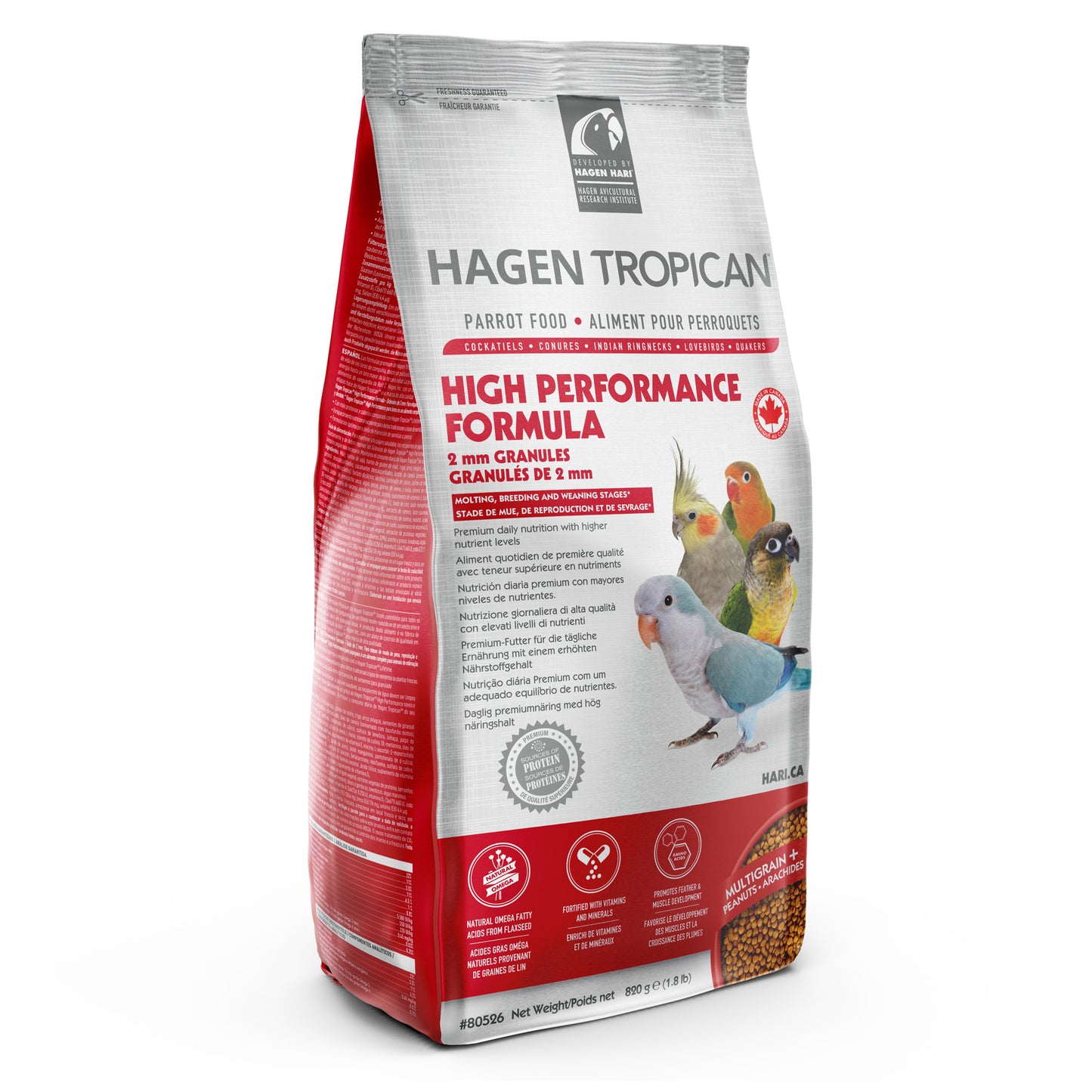 HARI Tropican High Performance Formula Parrot Food, 2 mm Granules