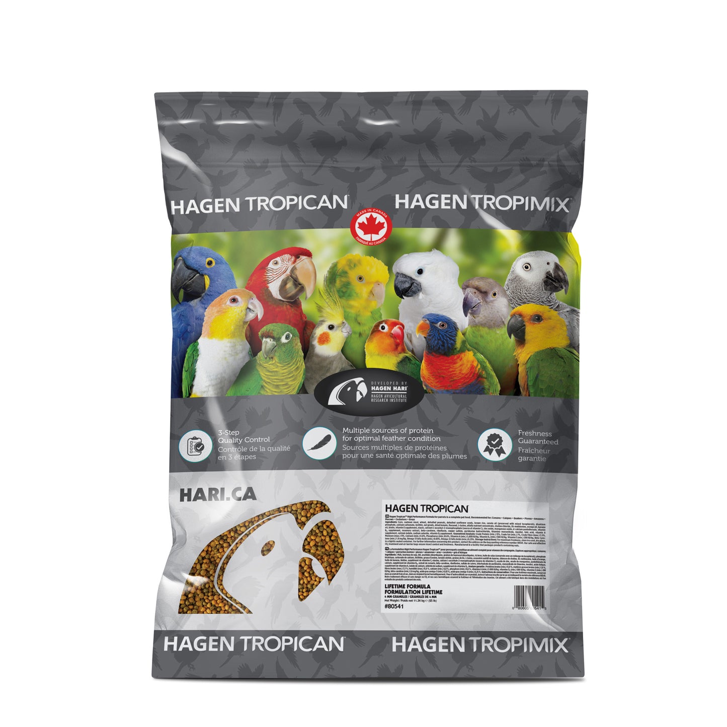 HARI Tropican Lifetime Formula Parrot Food, 4 mm Granules