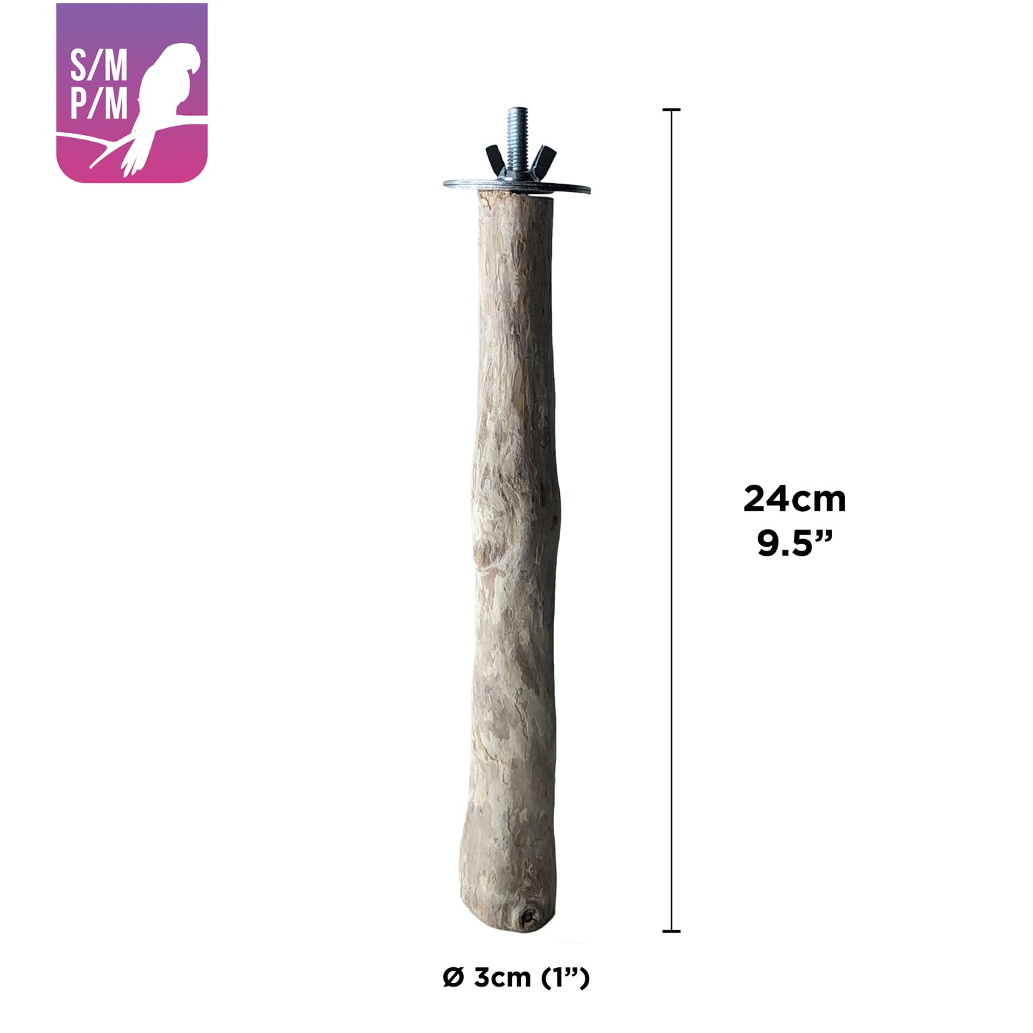 HARI Coffee Wood Bird Perch