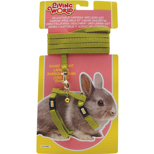 Living World Harness and Lead Set for Dwarf Rabbits, 1.2m (4ft) Lead