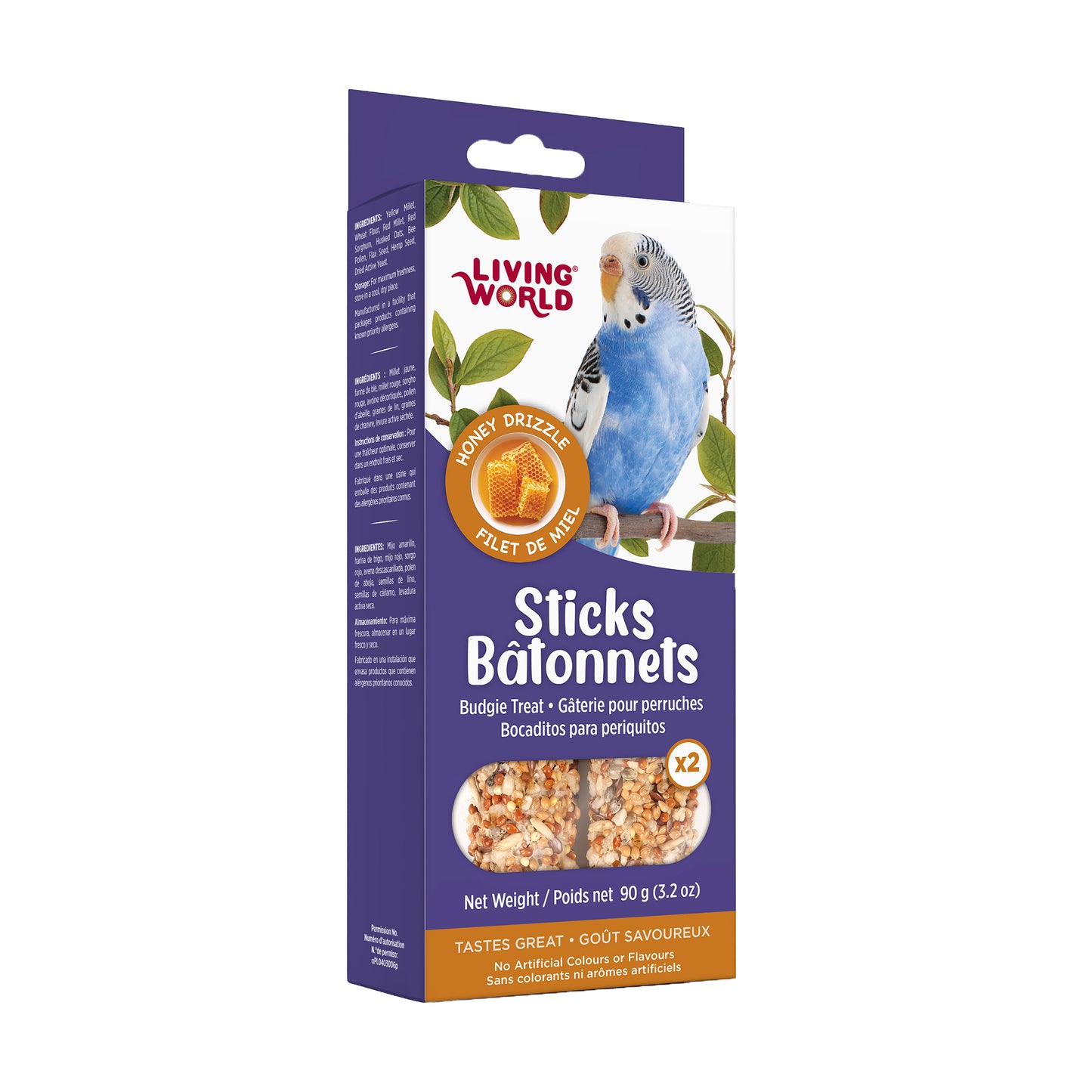 Living World Sticks - Budgie Treat - Honey Drizzle