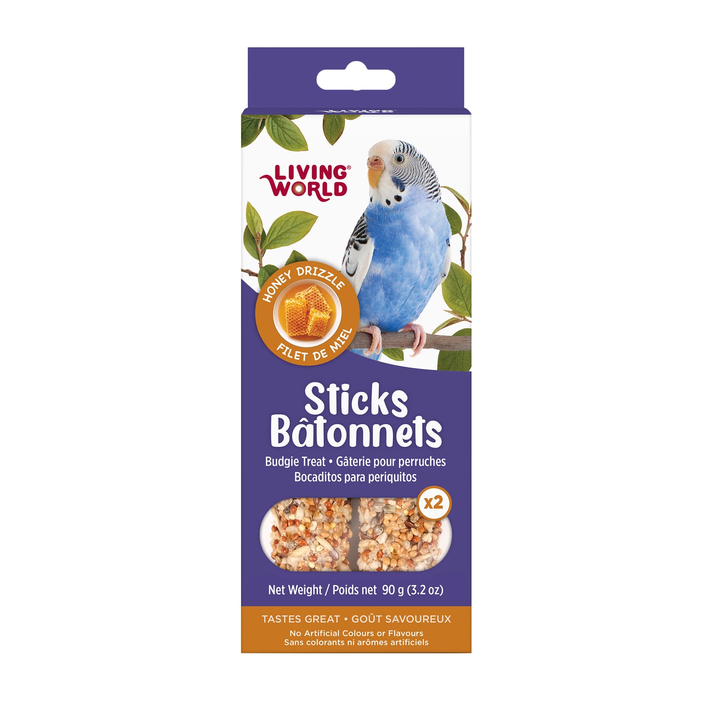 Living World Sticks - Budgie Treat - Honey Drizzle