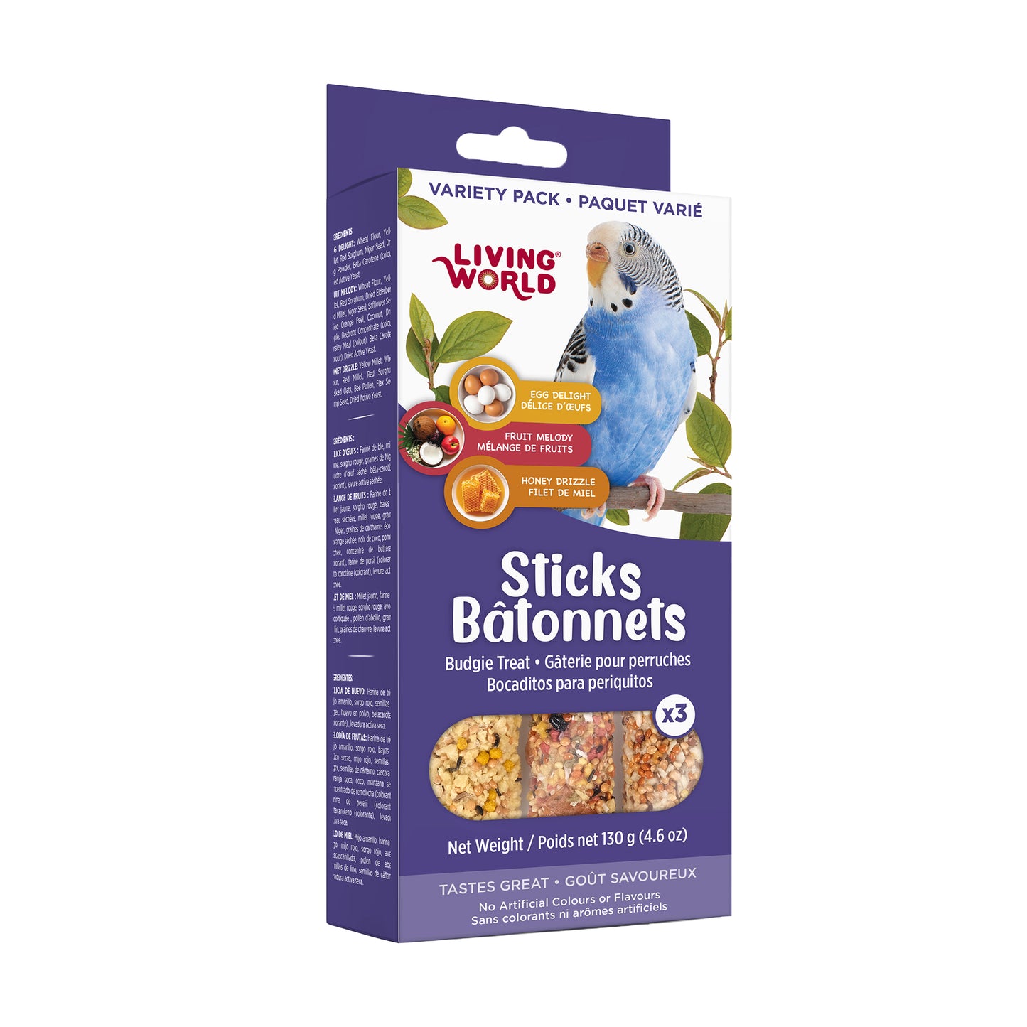 Living World Sticks - Budgie Treat - Variety Pack