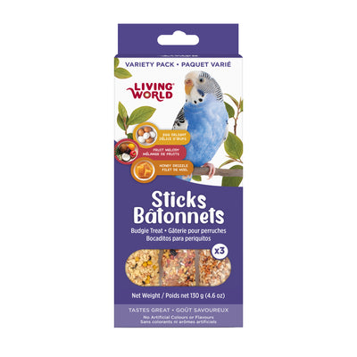 Living World Sticks - Budgie Treat - Variety Pack