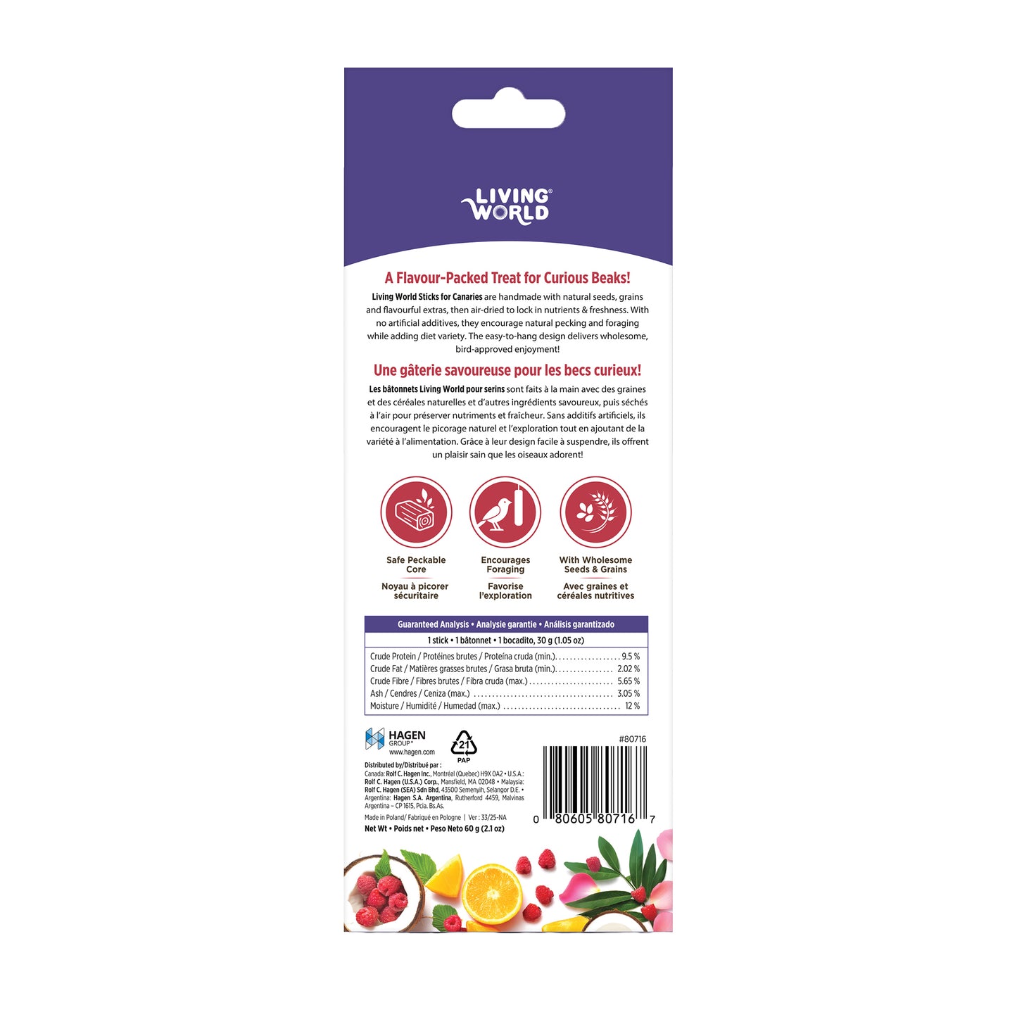 Living World Sticks - Canary Treat - Fruit Melody