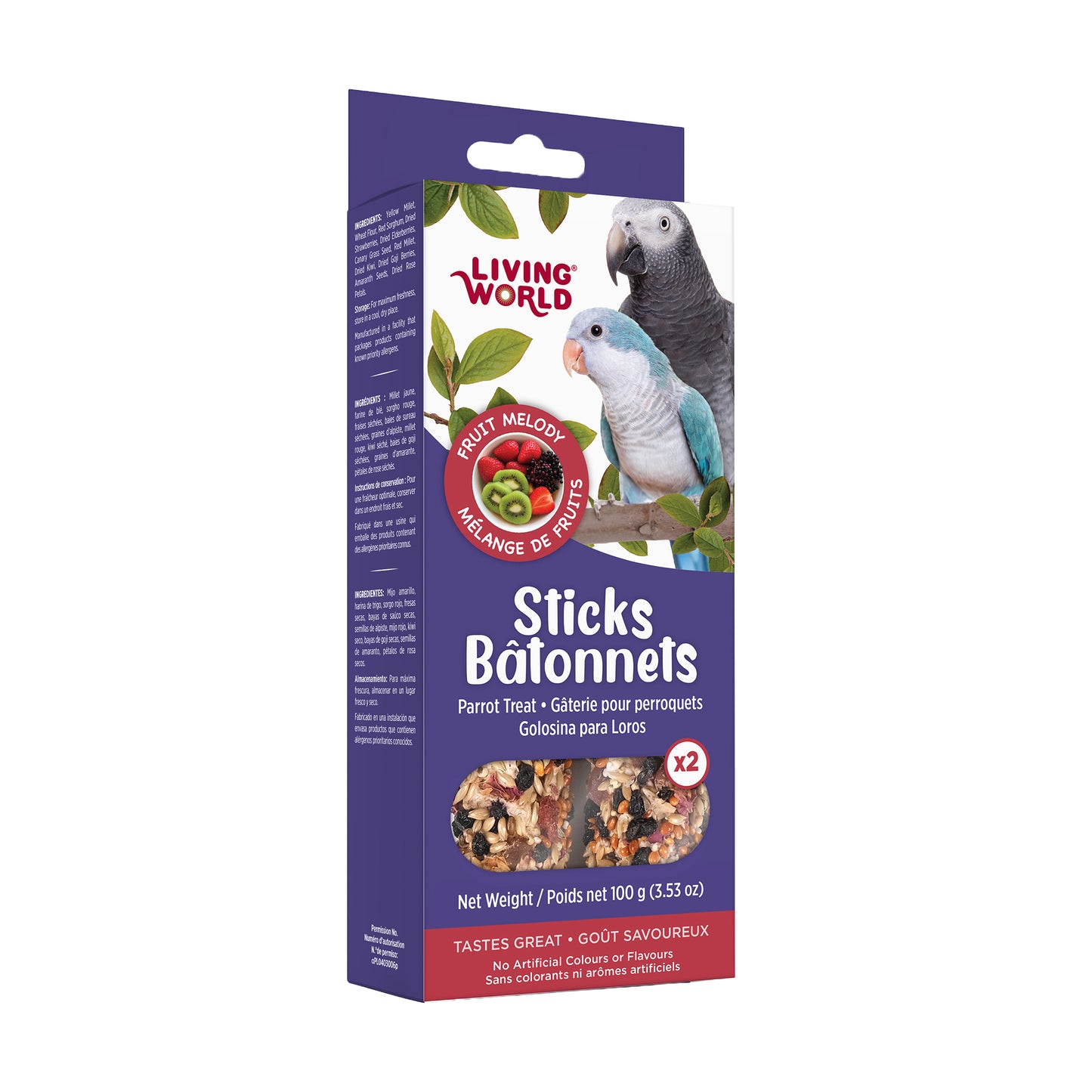 Living World Sticks - Parrot Treat - Fruit Melody