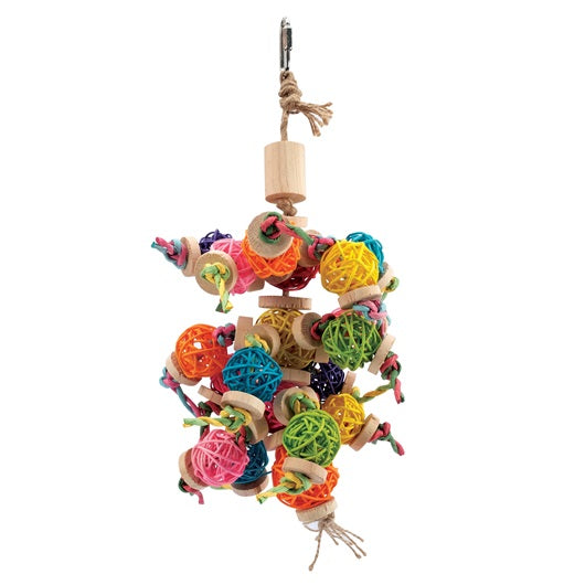 Living World Tropical Trove Foraging Mobile with Wicker Balls for medium/large birds