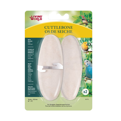 Living World Cuttlebone with Holder, Small (5in)